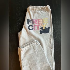 Free city LIMITED EDITION size M grey and rainbow sweatpants. Great condition